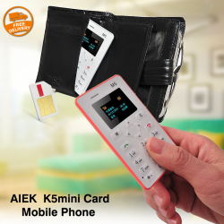 AIEK K5mini Card Mobile Phone, Single Sim, Gold
